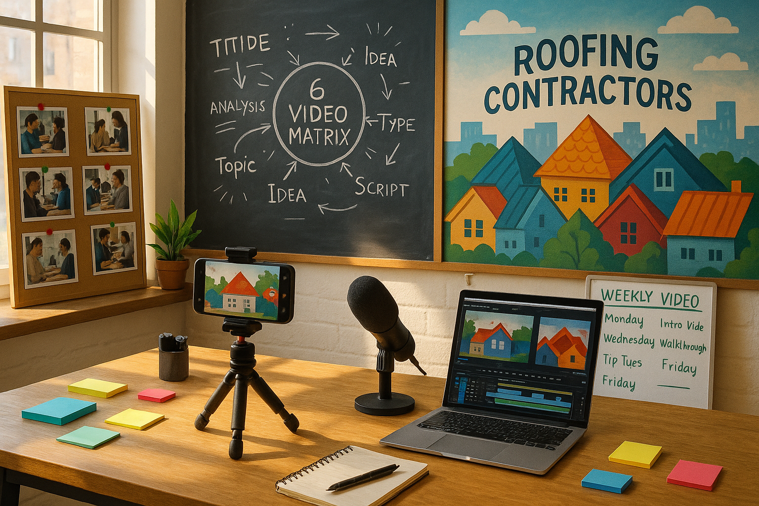 Using 6 different video types to sell roofs.