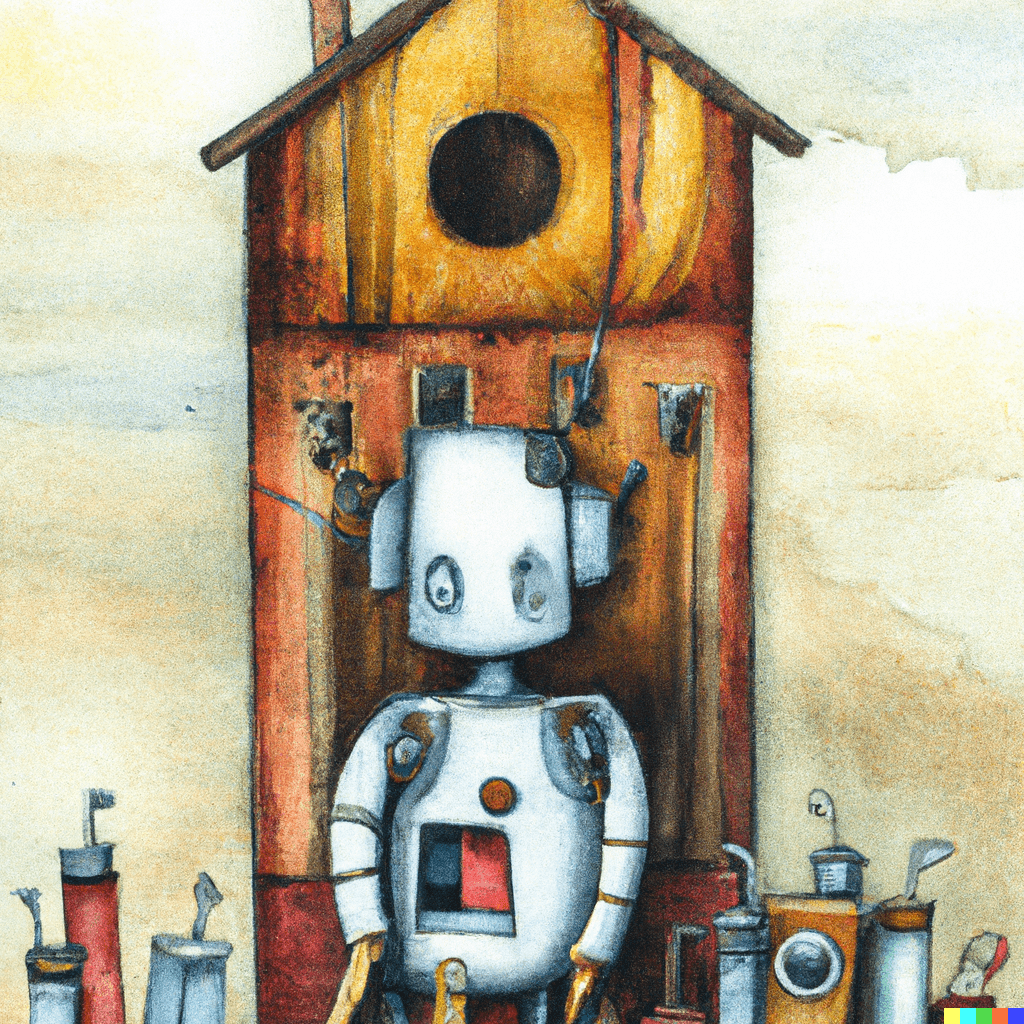 lonely robot. building a house